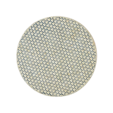 Bone Inlay Round Coffee Table : Tri-Square : Marine Blue