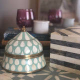 Bone Inlay Box : Zig Zag : Grey