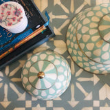 Bone & Brass Moghul Box : Varsha : Turquoise