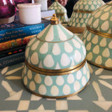 Bone & Brass Moghul Box : Varsha : Turquoise