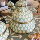 Bone & Brass Moghul Box : Varsha : Turquoise