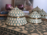 Bone & Brass Moghul Box : Varsha : Turquoise