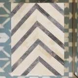 Bone Inlay Box : Zig Zag : Grey