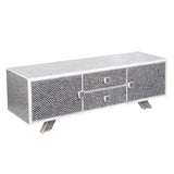 Bone Inlay TV Sideboard : Scallop : Black