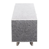 Bone Inlay TV Sideboard : Scallop : Black