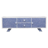 Bone Inlay TV Sideboard : Scallop : Blue