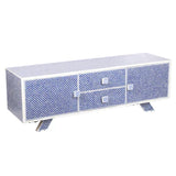 Bone Inlay TV Sideboard : Scallop : Blue