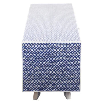 Bone Inlay TV Sideboard : Scallop : Blue
