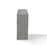 Bone Inlay Console in Stripe : Black