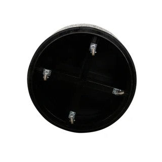 Bone Inlay Round Coffee Table (with castors) : Staccato : Black