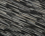 Bone Inlay Round Coffee Table (with castors) : Staccato : Black