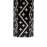 Bone Inlay Table Lamp : Crosses : Black & White