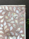 Mother of Pearl Inlay Tallboy : Floral : Blush Damaged & Somewhat Repaired