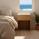 Tempest Marble Top Bedside : Natural