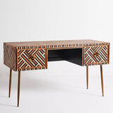 Timber & Bone Inlay Desk : Criss Cross