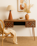 Timber & Bone Inlay Desk : Criss Cross