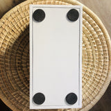 Mother of Pearl Inlay Tissue Holder : Floral : White