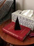 Bone Inlay Tissue Holder : Floral : Grey