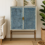Bone Inlay Cabinet : Arches : Indigo