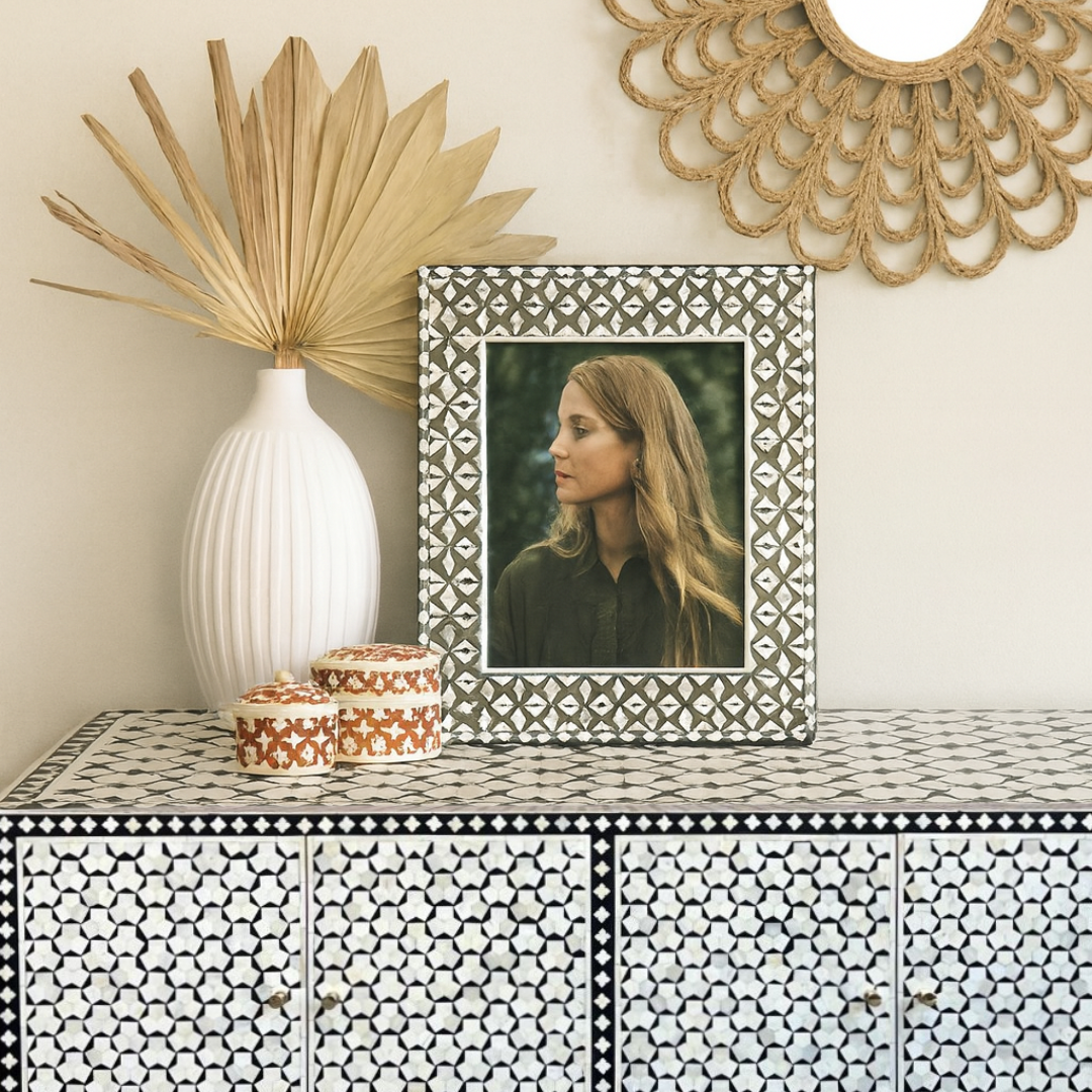 Bone Inlay TV Sideboard : Tri-Square : Charcoal