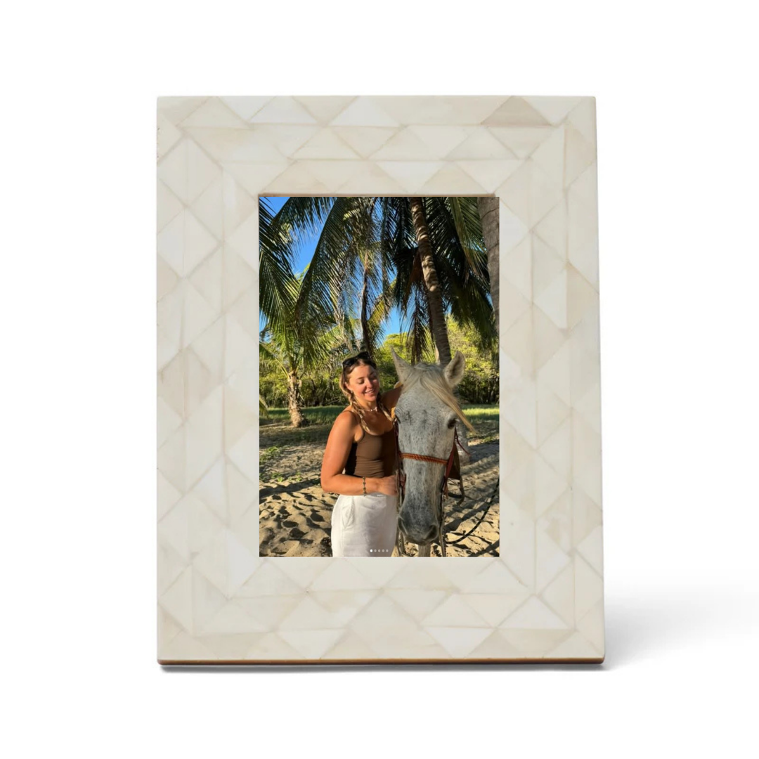 Elegance Bone Inlay Picture Frame : Diamond : Natural