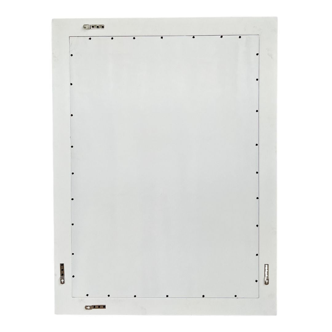 Mother of Pearl Inlay Rectangular Mirror : Floral : White : Minor Damage