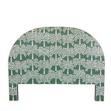 Bone Inlay Palm Tree Bedhead - Queen Size