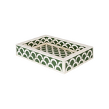 Bone Inlay Mini Tray : Scallop : Sage Green