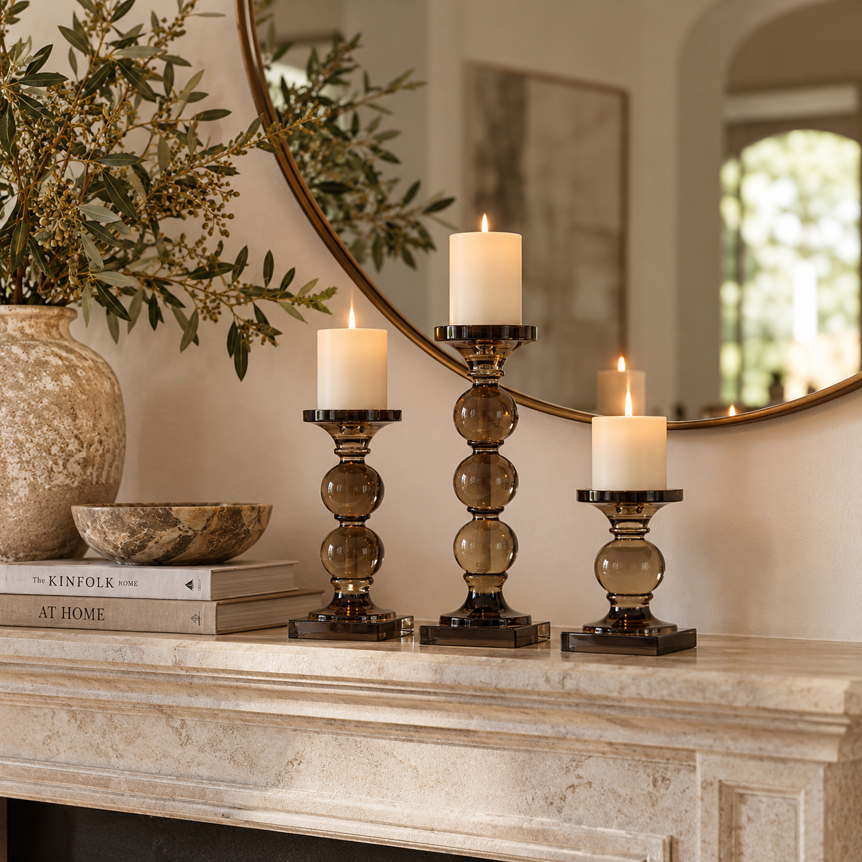 Orb Candlestand : Smoke