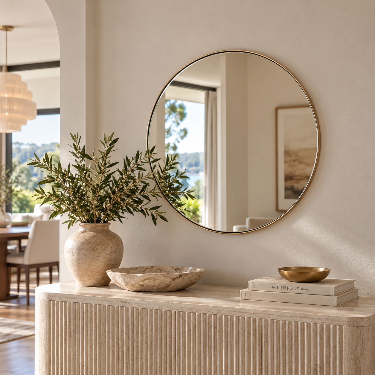 Slimline Mirror : Gold
