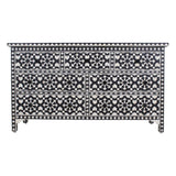 Bone Inlay 7 Drawer Chest : Zelliges : Black