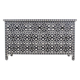 Bone Inlay 7 Drawer Chest : Zelliges : Black