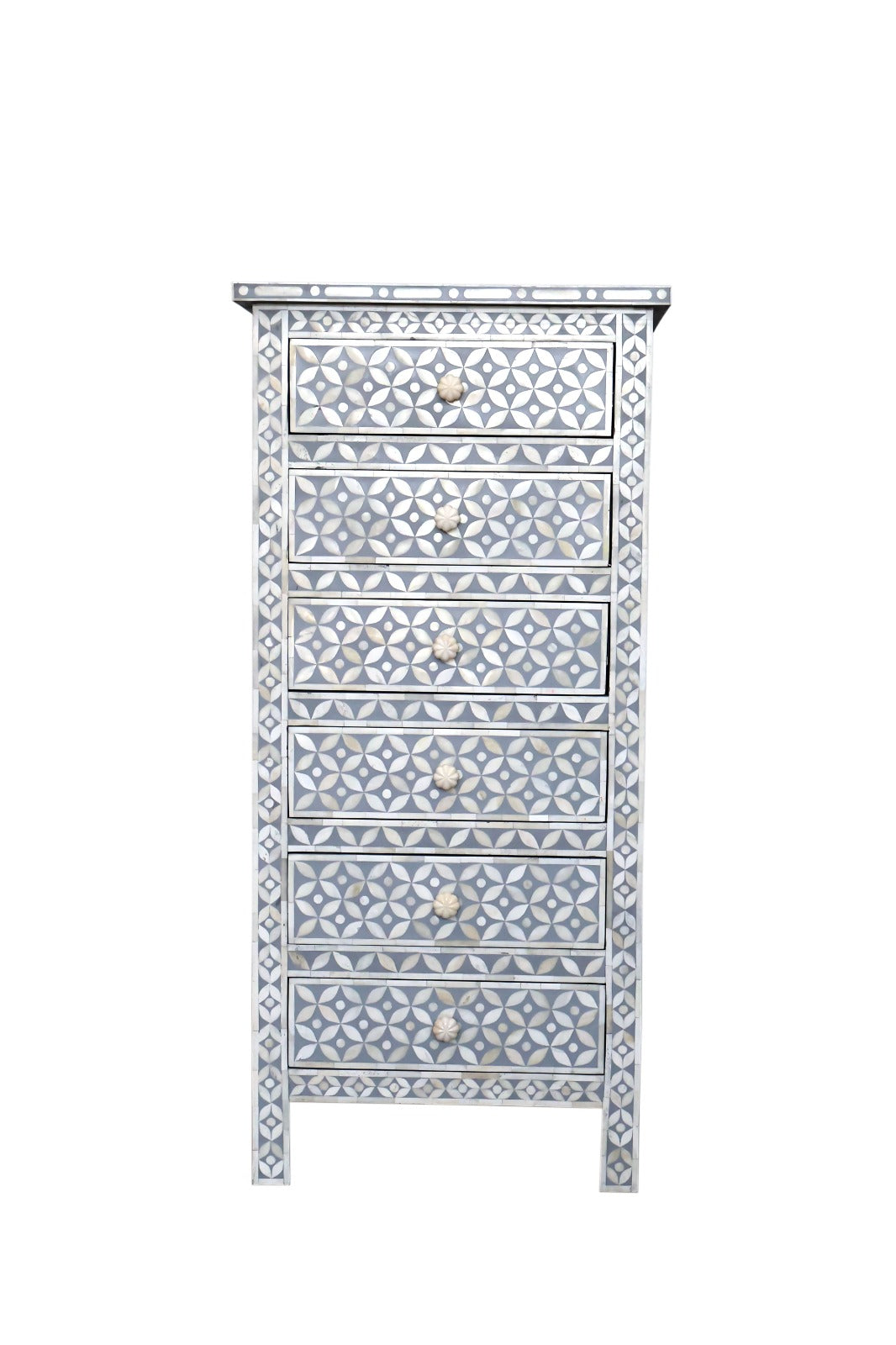 Bone Inlay Tallboy : Starburst : Grey