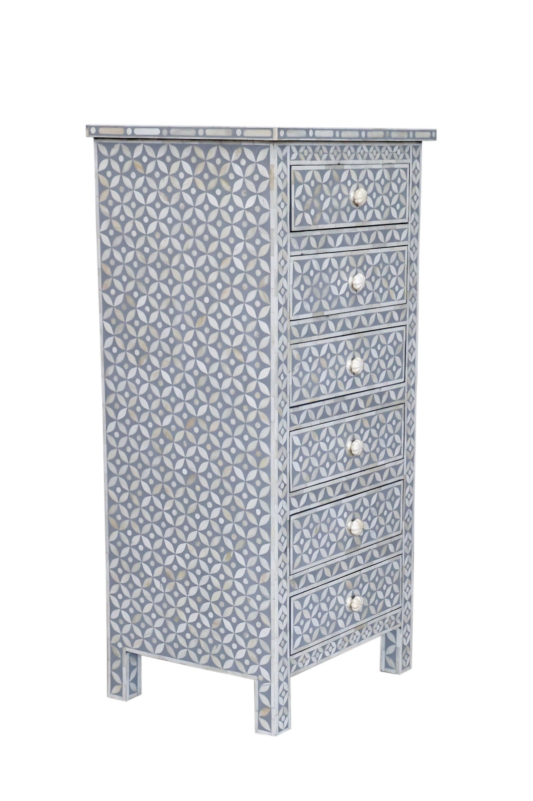 Bone Inlay Tallboy : Starburst : Grey