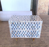 Mother of Pearl Inlay 2 Drawer Bedside : Morse : Indigo