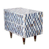 Mother of Pearl Inlay 2 Drawer Bedside : Morse : Indigo