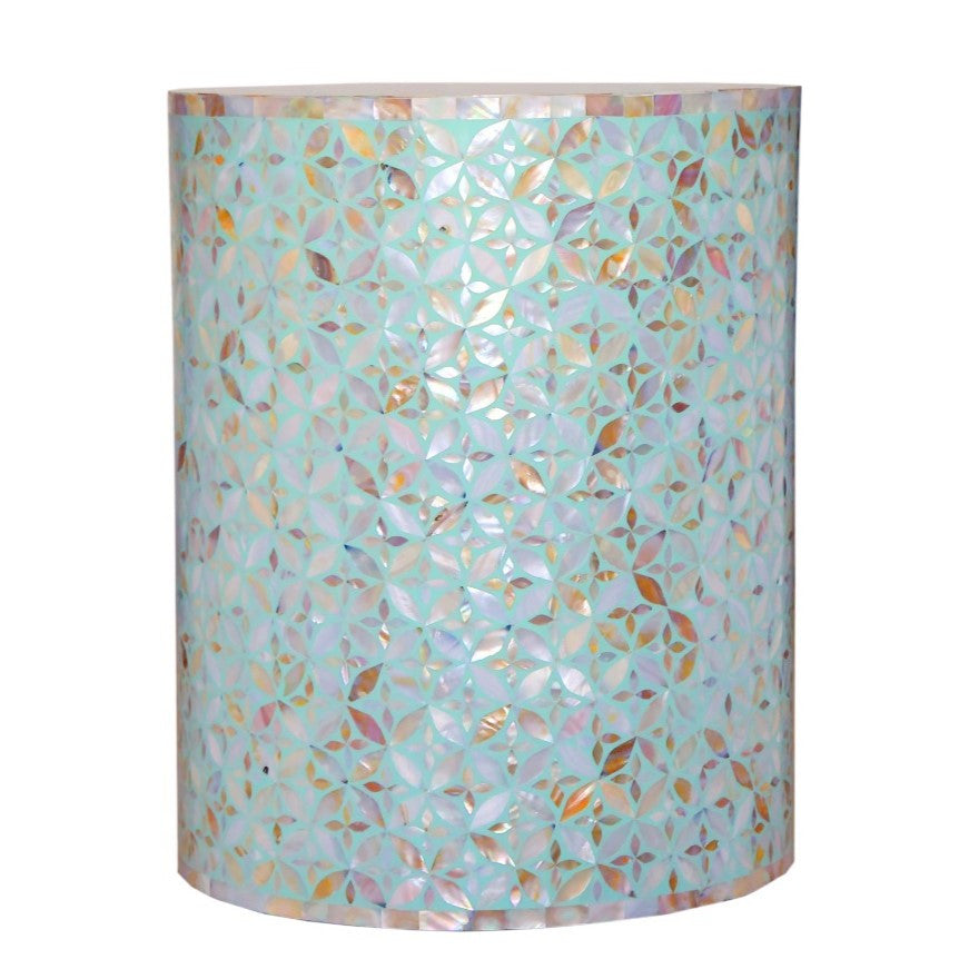 Mother of Pearl Inlay Side Table : Lady's Bedstraw : Jade Green