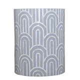 Bone Inlay Side Table : Arches : Blue-Grey