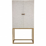 Bone & White Wash Interwoven Cabinet