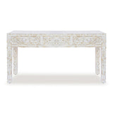 Mother Of Pearl Console : Floral : White