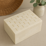 Bone Inlay Rectangular Box : Interlace : Natural