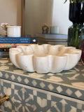 Marble Bowl : Fluted : White