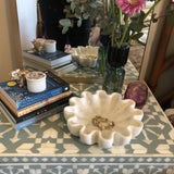 Marble Bowl : Fluted : White