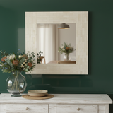 Square Bone Inlay Wall Mirror