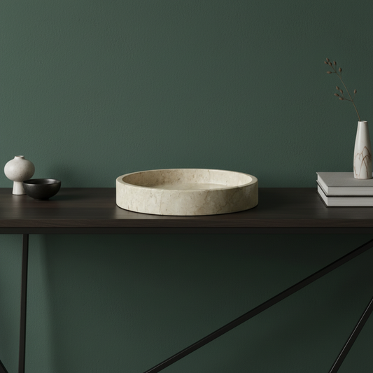 Marble Bowl : Chennai : Ecru