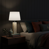 Bone Inlay Table Lamp : Moroccan : Natural