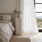 Mother of Pearl Inlay Plinth : Floral : White