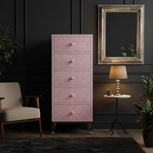 Bone Inaly Tallboy : Floral : Soft Pink
