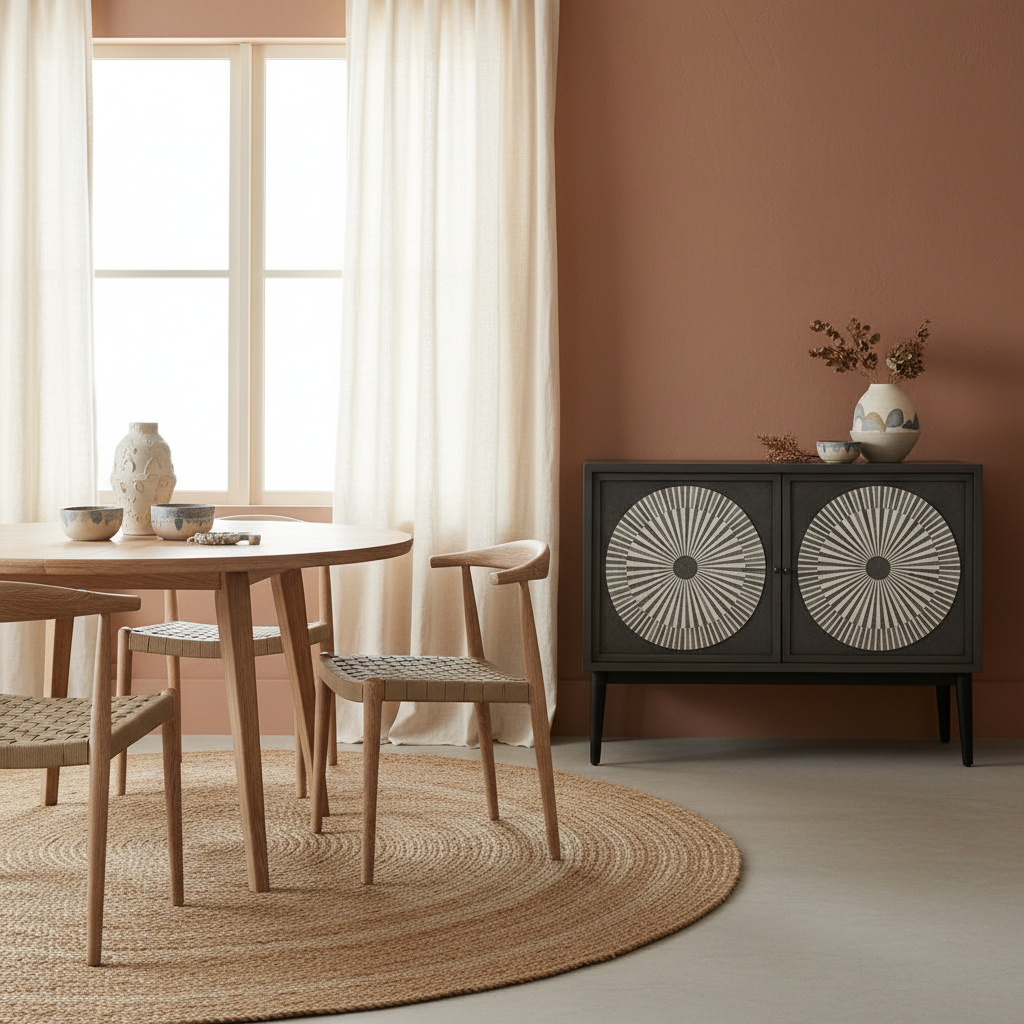 Bone Inlay 2 Door Cabinet : Solar