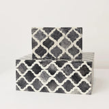 Bone Inlay Small Box : Moroccan : Grey